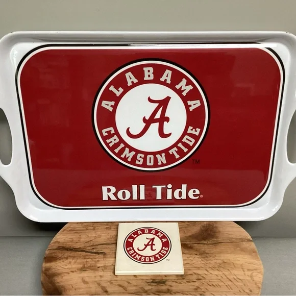 Alabama Crimson Tide College Football Melamine Serving Tray - Roll Tide - Rare - Picture 2 of 11